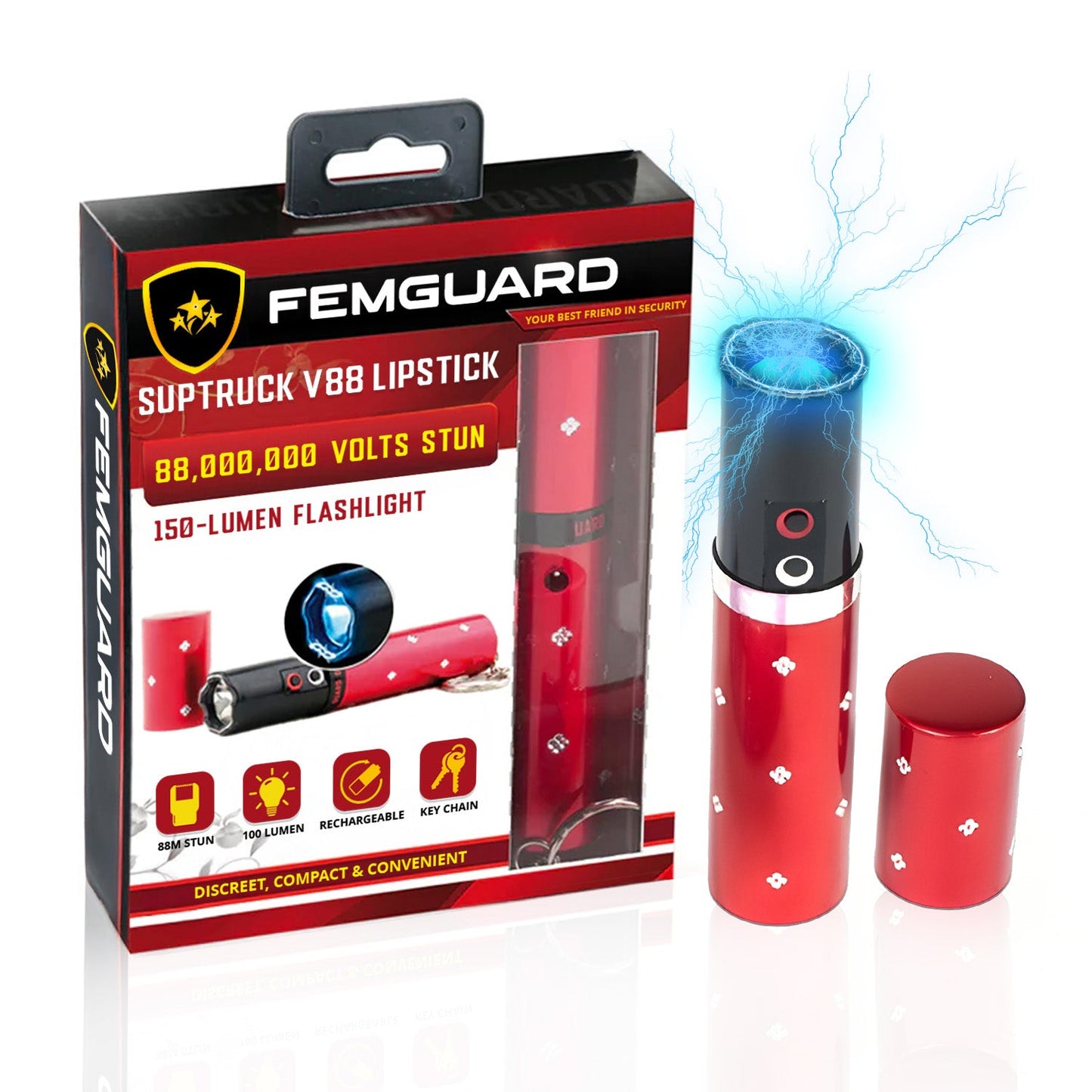 💄 Lipstick Stun Gun with Flashlight