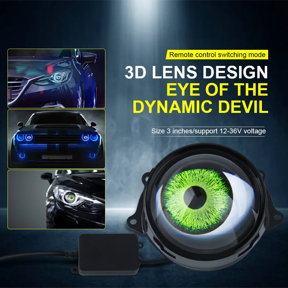 Dynamic LED Devil Eye Car Lights