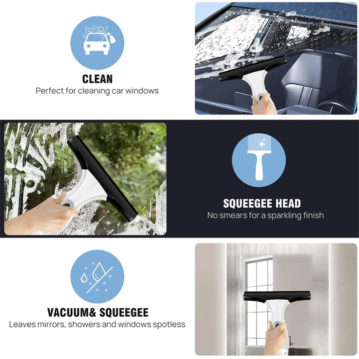 Rechargeable Window Vacuum Cleaner with Squeegee