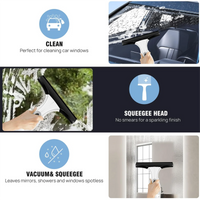Rechargeable Window Vacuum Cleaner with Squeegee