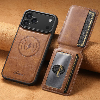 Funda para teléfono con tarjetero magnético 2 en 1 para la serie Zaho iPhone 17