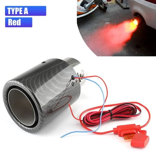 Car fire flame LED exhaust tip