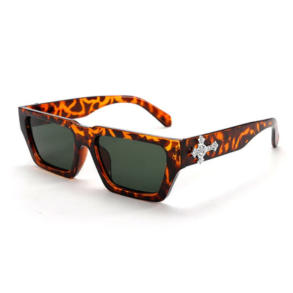 Luxury Rhinestone Cross Fashion Glasses