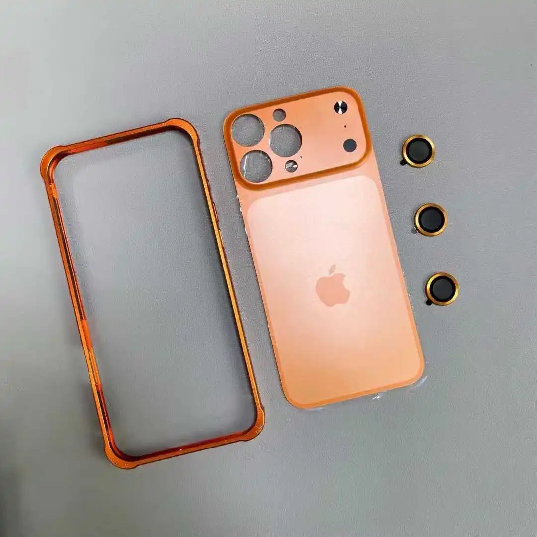 Instant series back phone case + lens protection And Frame Metal
