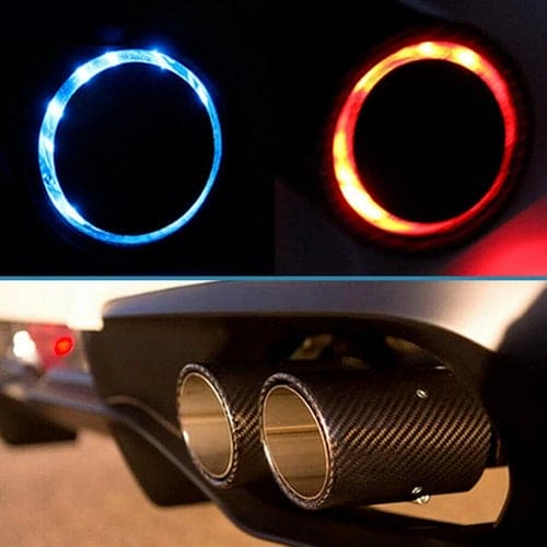 Car fire flame LED exhaust tip