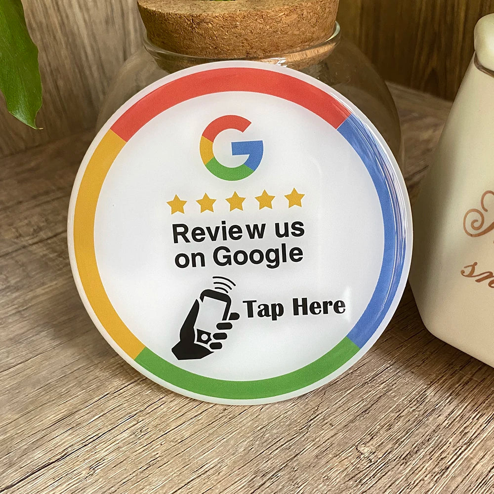 Review Plaque NFC Tap Card