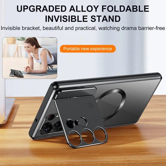 Metal Alloy Wireless Charging Magnetic MagSafe Phone Case For Samsung