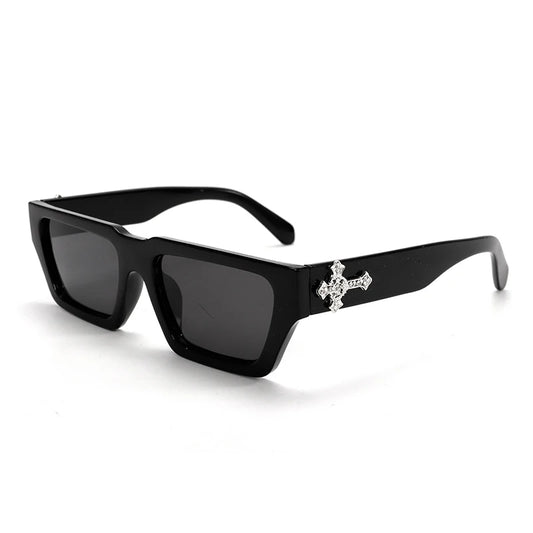 Luxury Rhinestone Cross Fashion Glasses