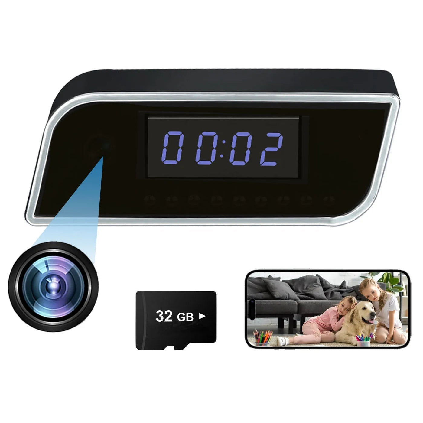 Smart Clock Camera with WiFi