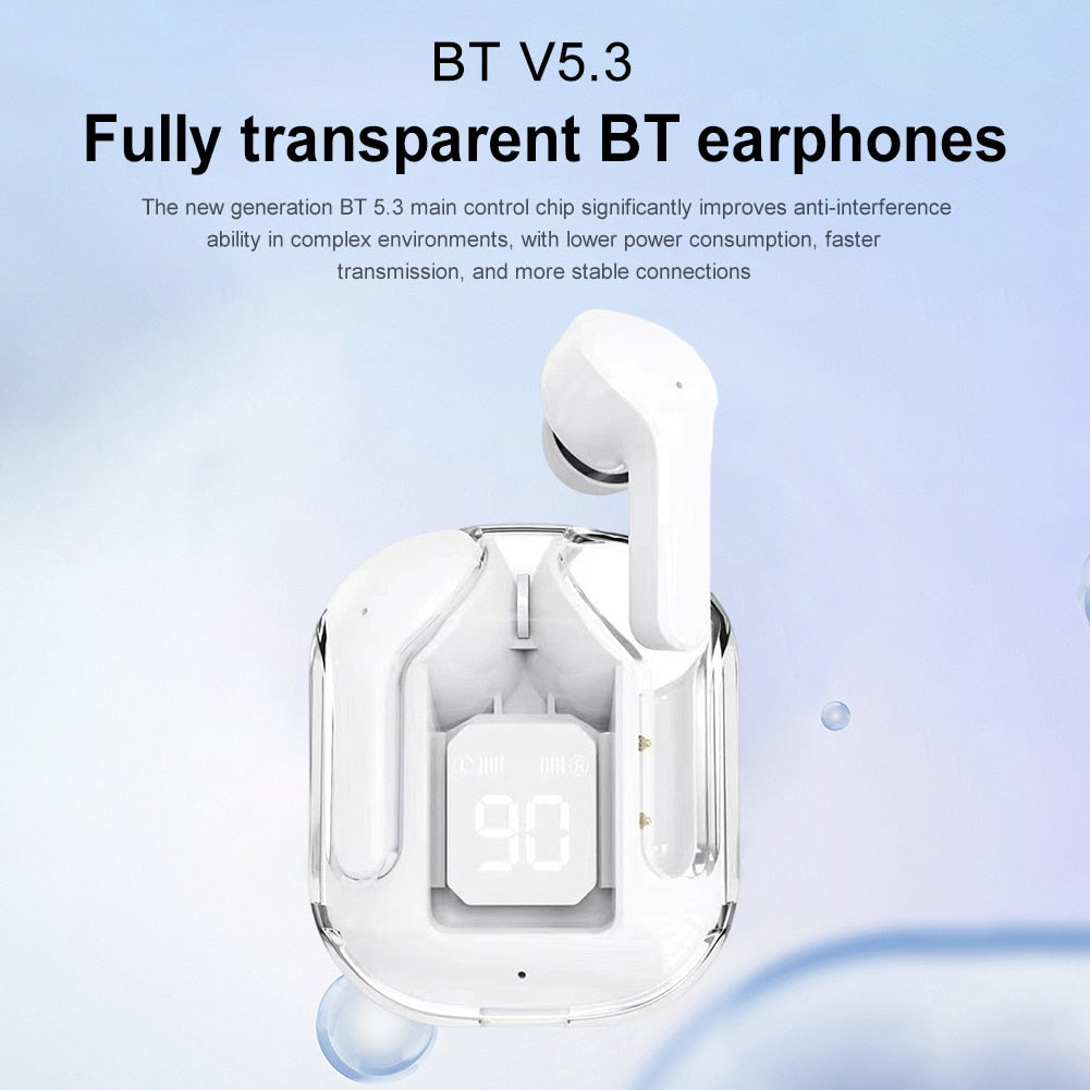CrystalPods™ - Bluetooth Headphones Crystal Earbuds (Works with iPhone & Android)