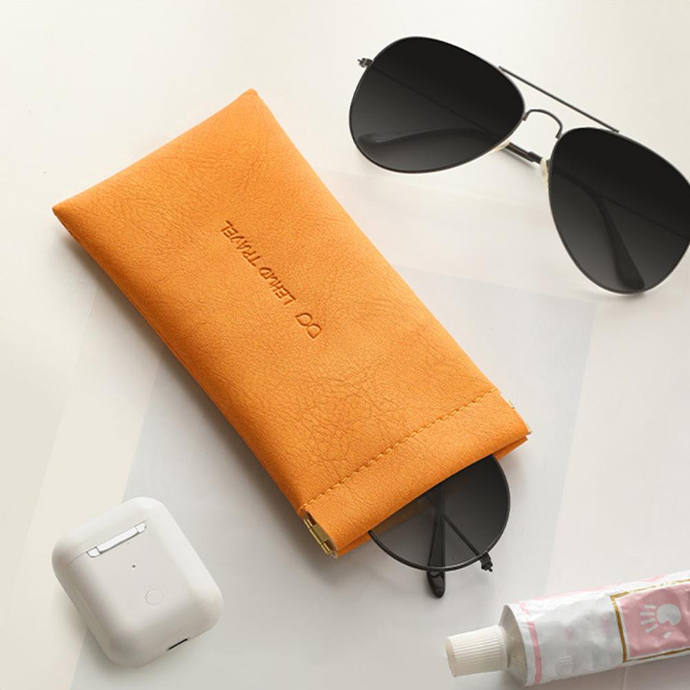 Snap Closure Leather Organizer Pouch