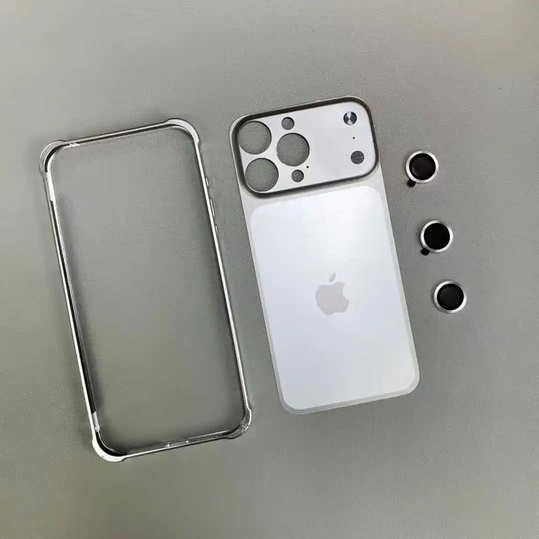 Instant series back phone case + lens protection And Frame Metal