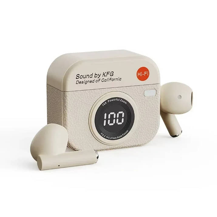 Retro Camera Style Headset - Bluetooth 5.4 - Noise Cancelling