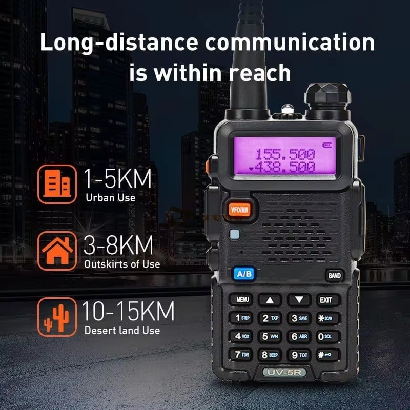 2PCS UV-5R Ham Radio Handheld Walkie