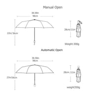 Vintage Stained Glass Automatic Umbrella
