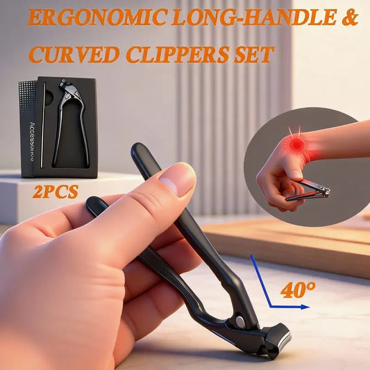 Black Curved Nail Clipper – Ergonomic & Easy for Seniors