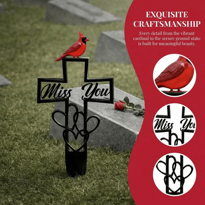 🐦💖 Metal Cemetery Memorial Plaque for Remembrance ✝️