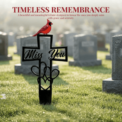 🐦💖 Metal Cemetery Memorial Plaque for Remembrance ✝️