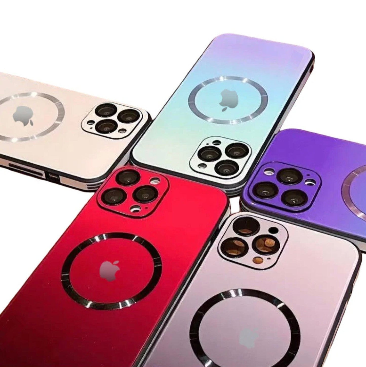 Gradient Magnetic Glass Protective Case For iPhone