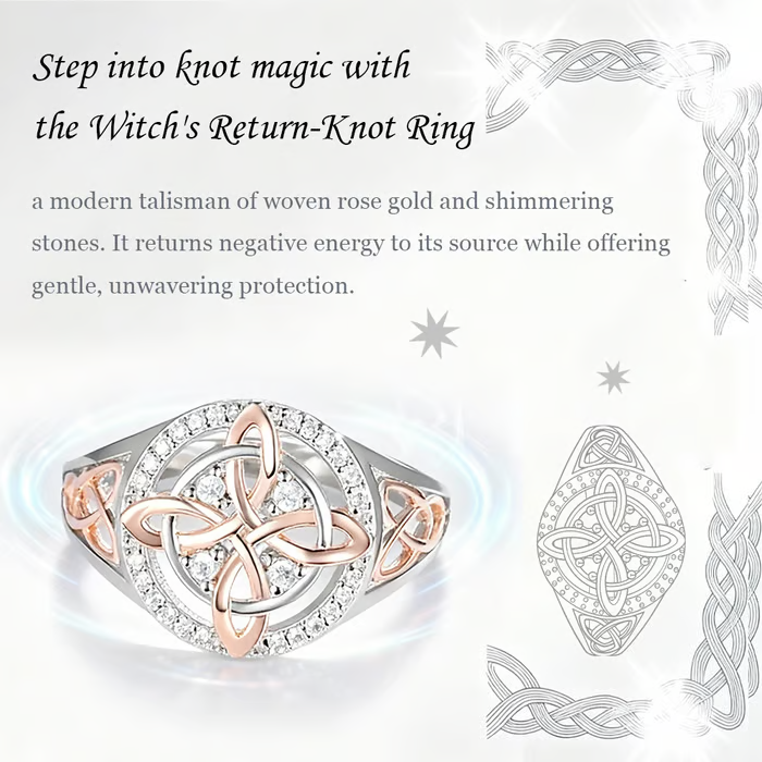 Handmade Witch’s Return-Knot Protection Ring