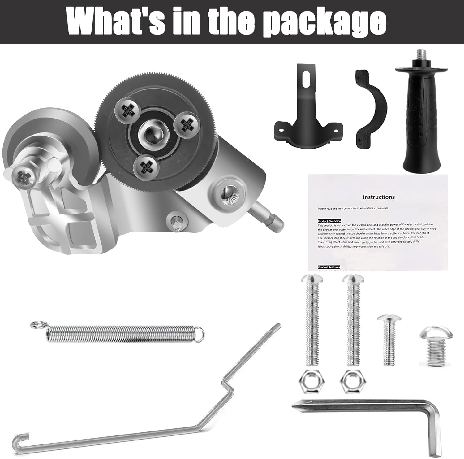 Sheet Metal Cutter Drill Attachment
