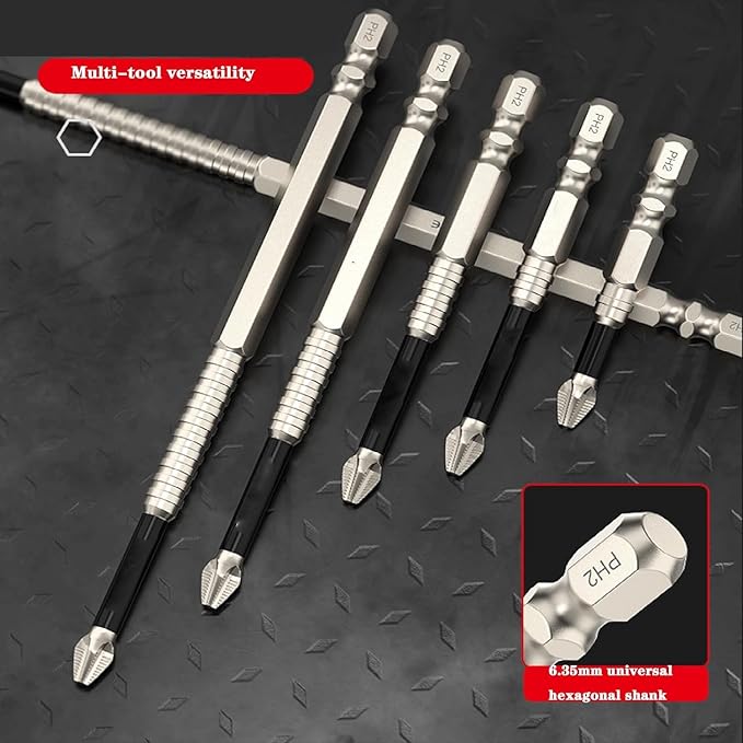 High-Magnetic Screwdriver Drill Bit  Set (6Pcs)