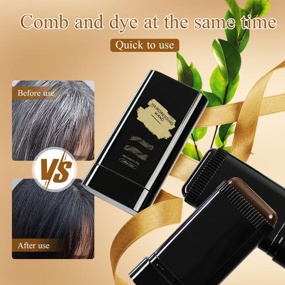 Portable Hair Dye Comb for Gray Hair Coverage