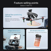 Zaho™  Drone with 8K camera for adults, v196 rc quadcopter with auto return, follow me