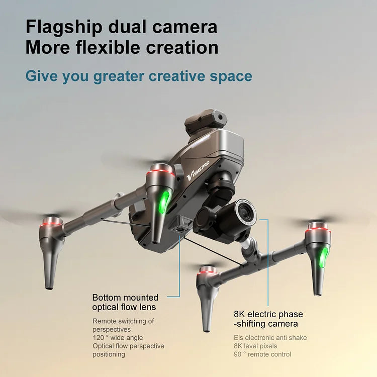 Zaho™ Photography Drone with 8K camera for adults, v196 rc quadcopter with auto return, follow me