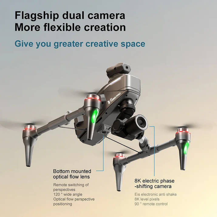 Zaho™  Drone with 8K camera for adults, v196 rc quadcopter with auto return, follow me