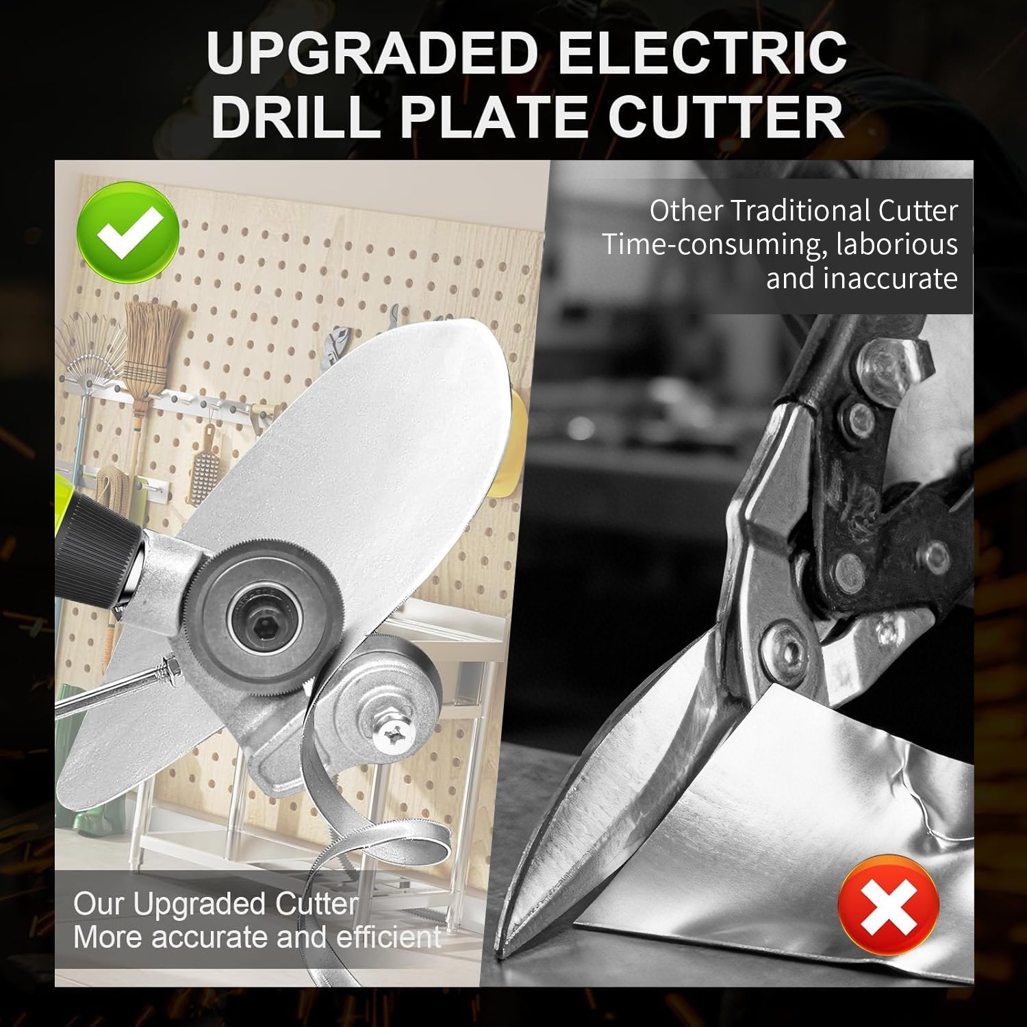 Sheet Metal Cutter Drill Attachment