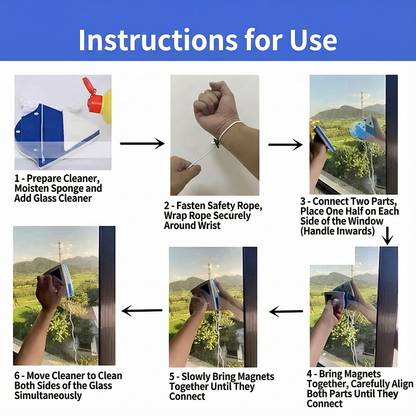 Zaho™ Moeiteloos Ramen- en Glasreiniging zonder Strepen