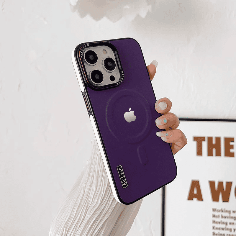 Metal Frame Anti Drop Magnetic Suction Case Cover for iPhone