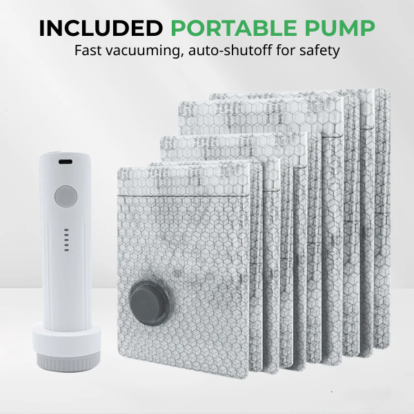 🏆⚡ Plus de 50 000 vendus ! Sac de compression pour rangement sous vide sans fil pour voyage