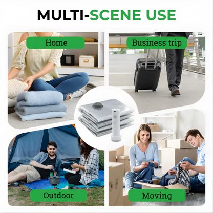 🏆⚡ Plus de 50 000 vendus ! Sac de compression pour rangement sous vide sans fil pour voyage