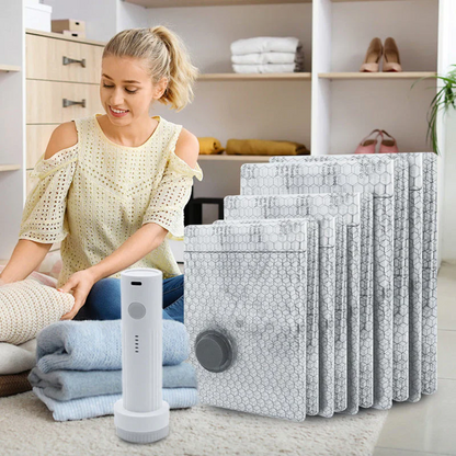 🏆⚡ Plus de 50 000 vendus ! Sac de compression pour rangement sous vide sans fil pour voyage