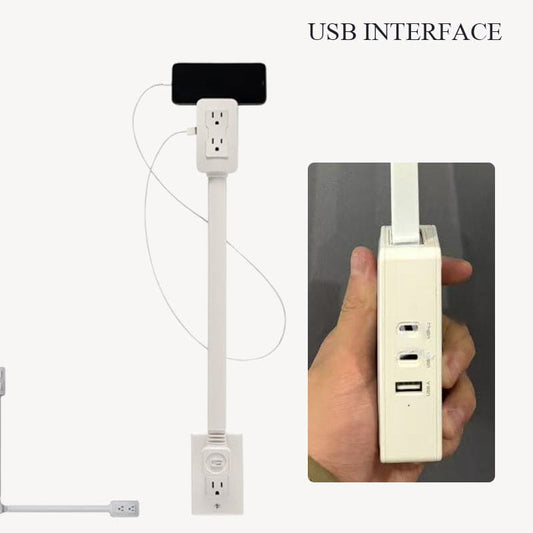 Power socket swivel extender (With USB port)