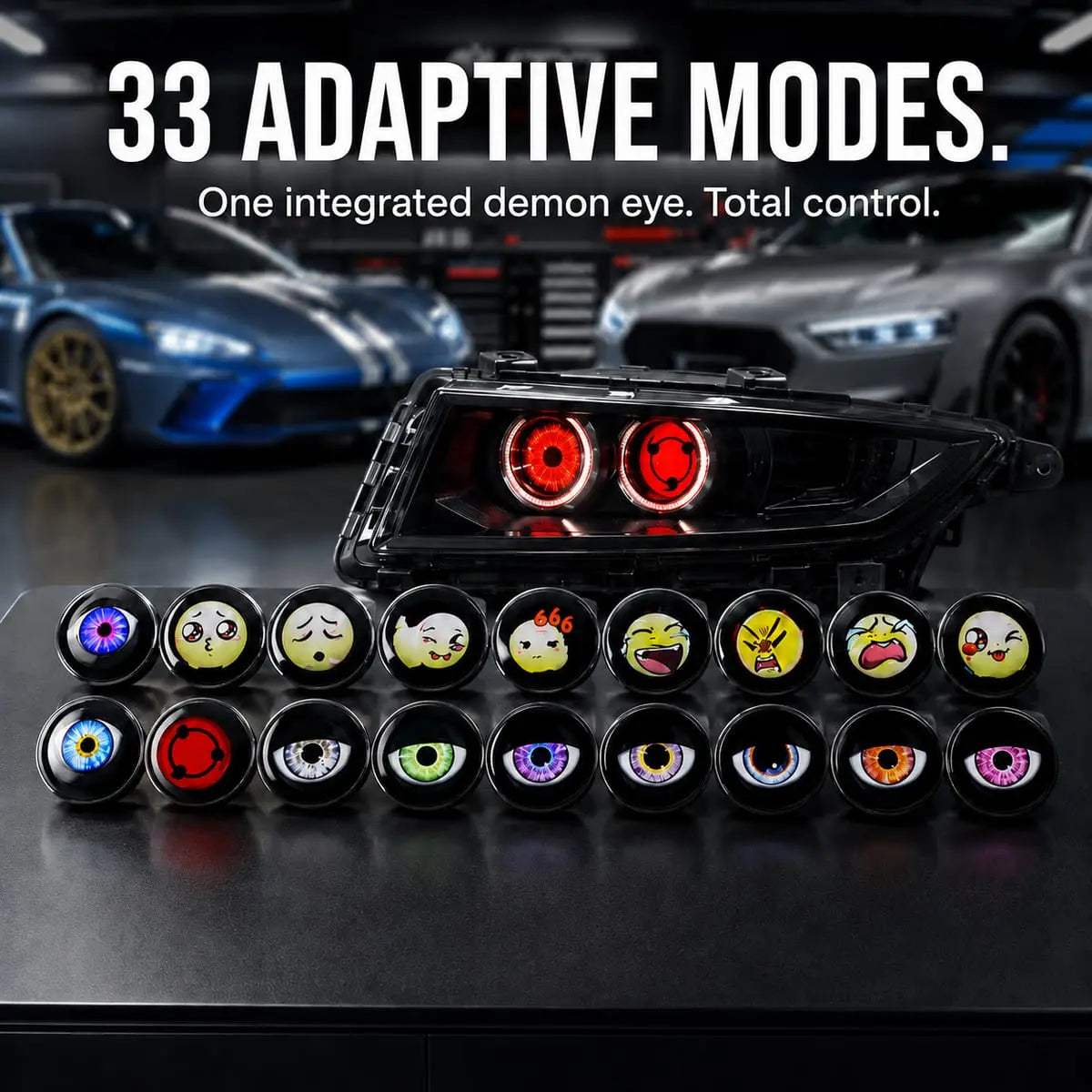 Dynamic LED Devil Eye Car Lights