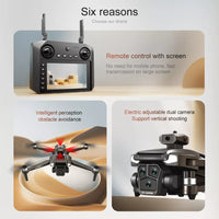 Zaho™ Drone WIFI FPV 4K Dual Camera Obstacle Avoidance 4.5" Screen