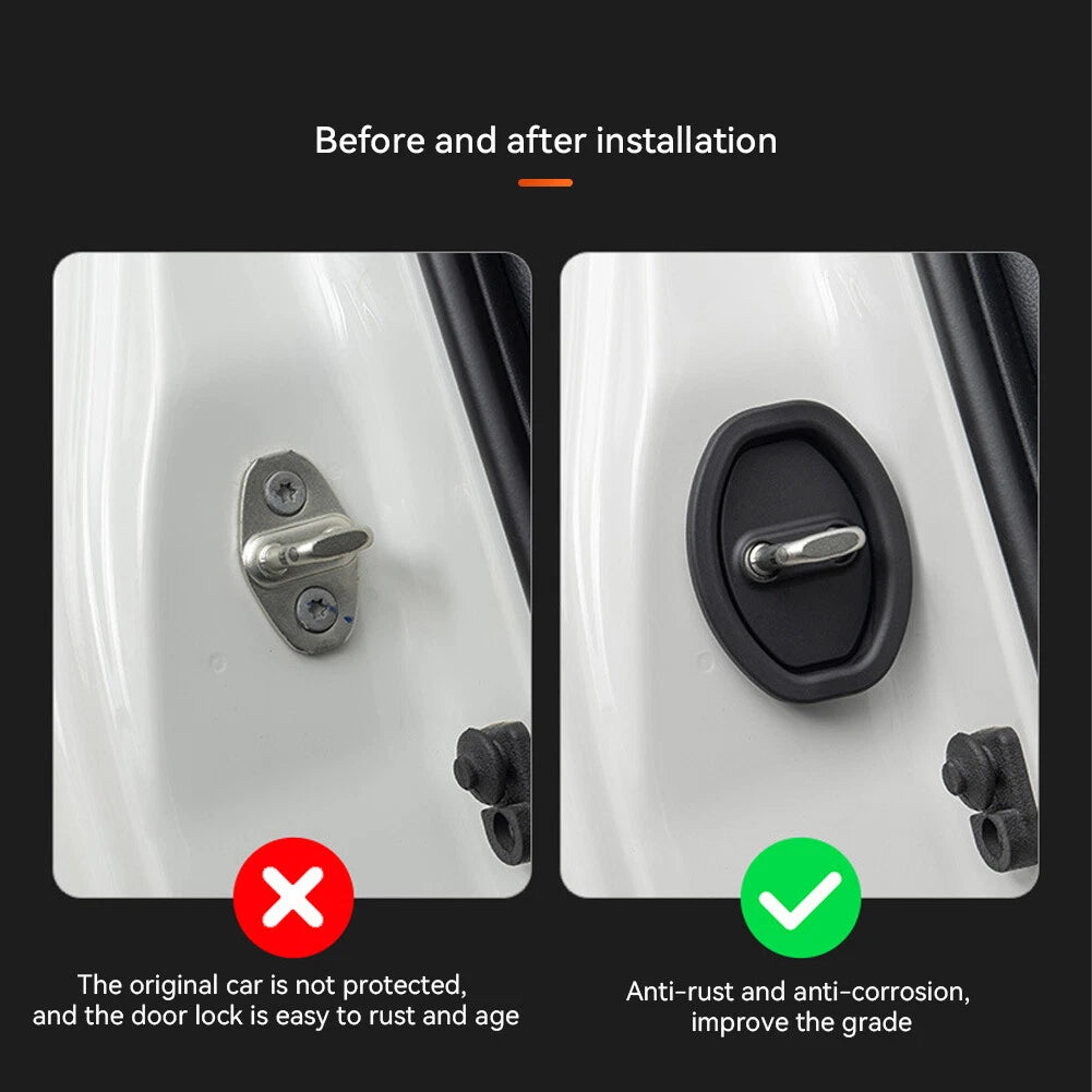 Car Door Lock Silicone Cover - Sound Dampening Pad