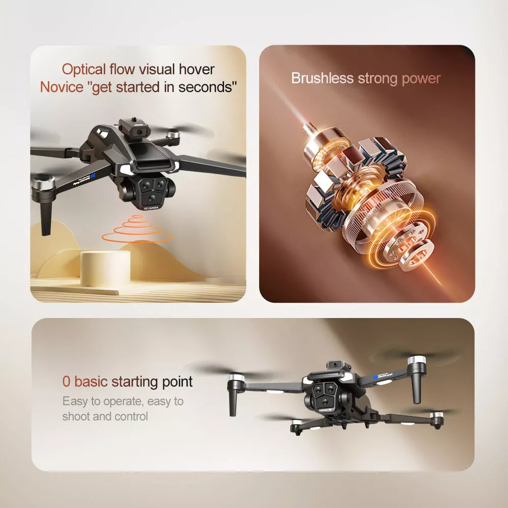 Zaho™ Drone WIFI FPV 4K Dual Camera Obstacle Avoidance 4.5" Screen