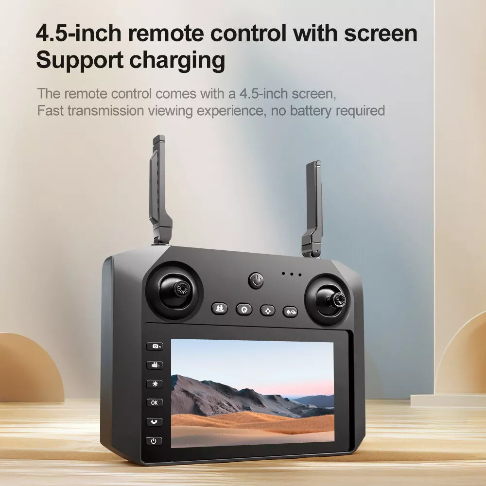 Zaho™ Drone WIFI FPV 4K Dual Camera Obstacle Avoidance 4.5" Screen