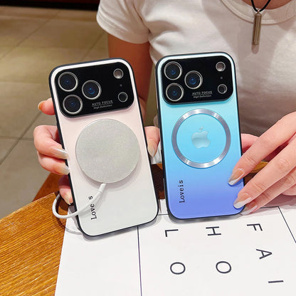Gradient Magnetic Glass Protective Case For iPhone
