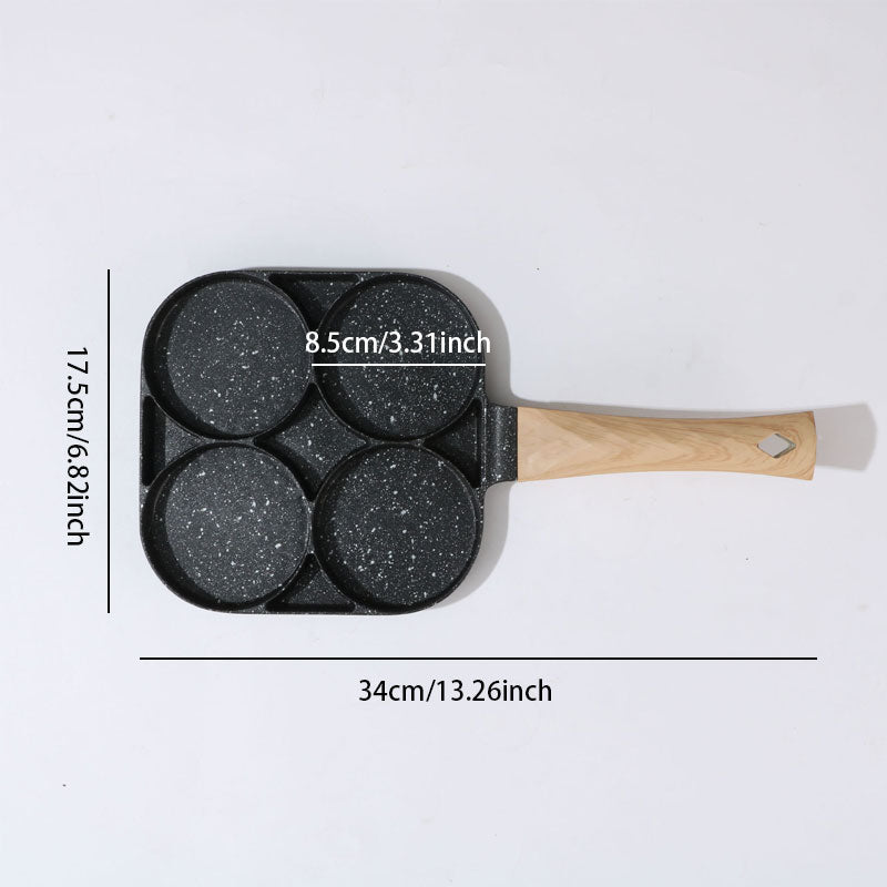 4-in-1 Nonstick Frying Pan: Ideal for Eggs, Bacon, and Burgers