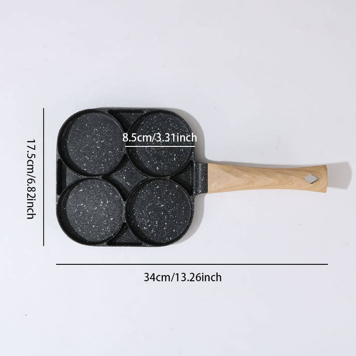 4-in-1 Nonstick Frying Pan: Ideal for Eggs, Bacon, and Burgers