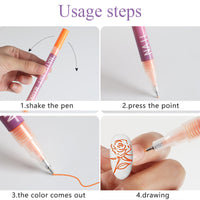 12 Colors Nail Art Pens Set