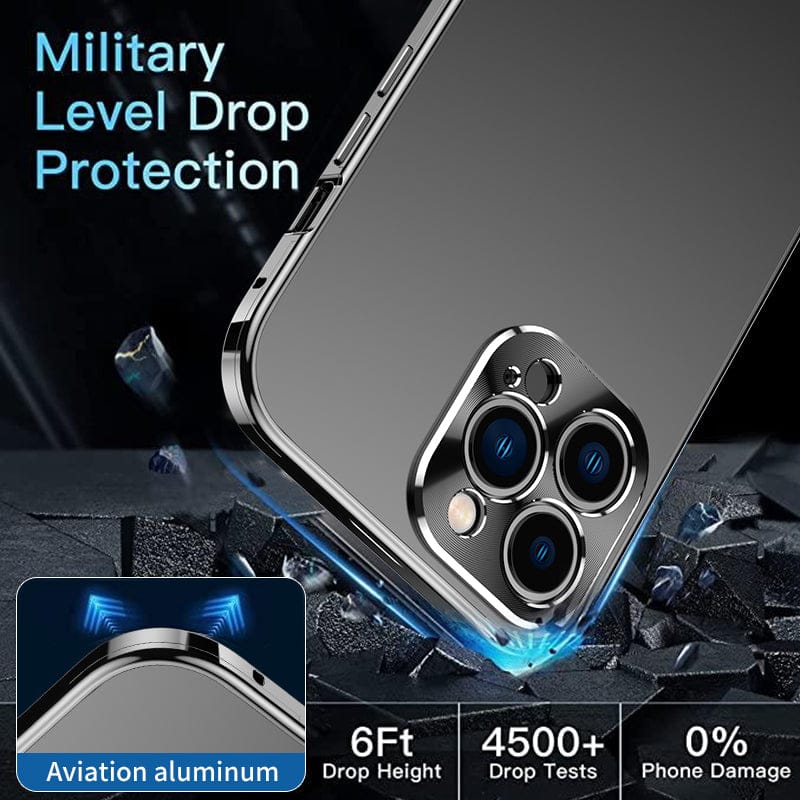 The Official 2022 - iPhone Official Color Stainless Steel Case With Full Lens Protection