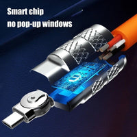180° Rotation 120W Super Fast Charging cable