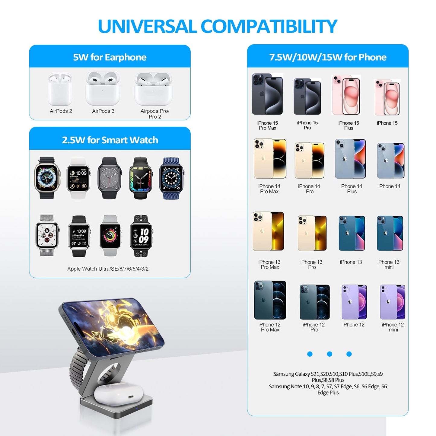 Portable 3-in-1 Wireless Charger™