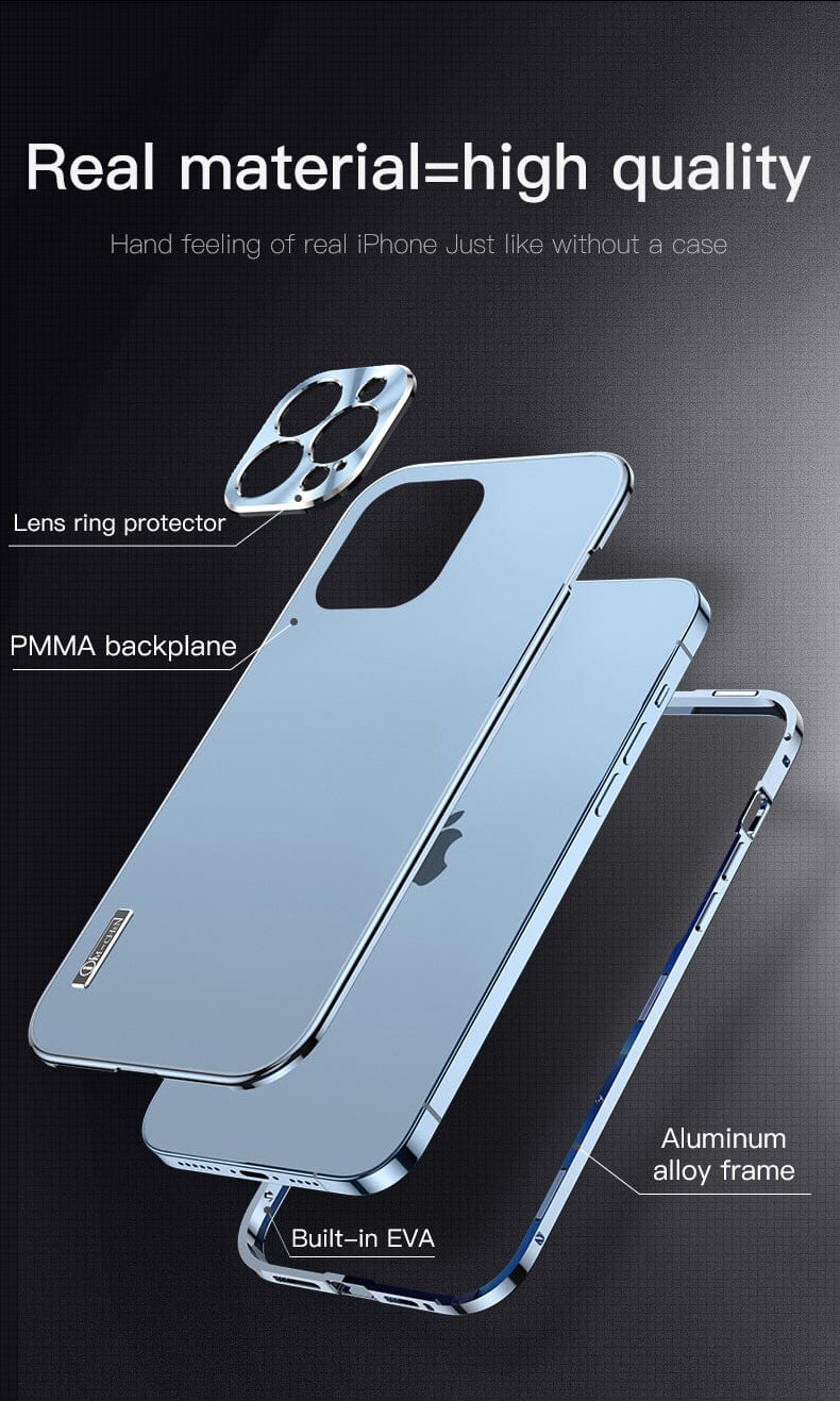 The Official 2022 - iPhone Official Color Stainless Steel Case With Full Lens Protection